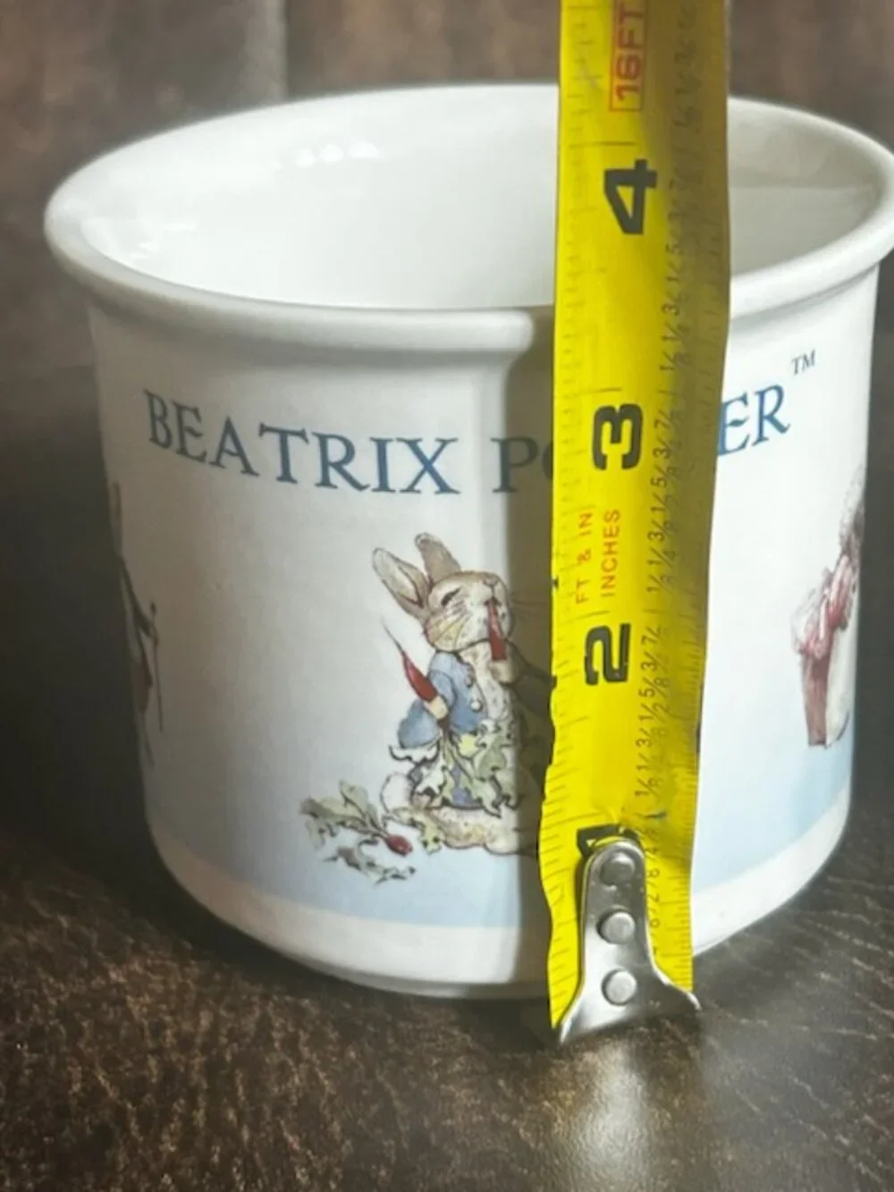 Set of 2 Vintage Beatrix Potter Collectible Storybook Illustrated Mugs